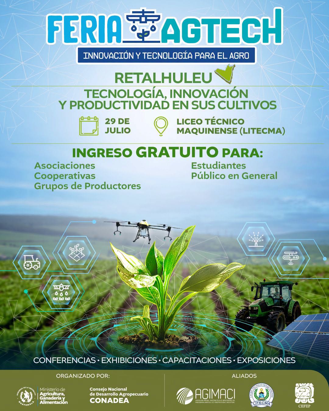 Disfruta la Feria AGTECH en Retalhuleu con ingreso gratuito