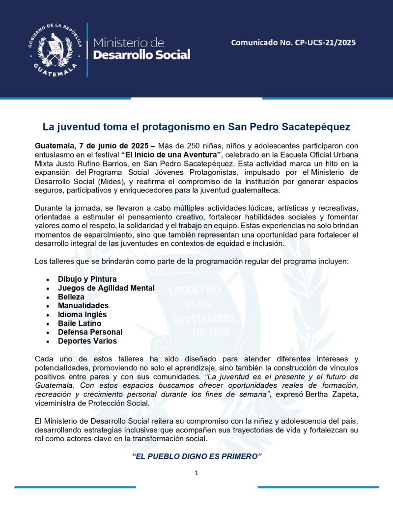 COMUNICADO