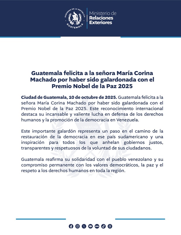 Comunicado del MINEX