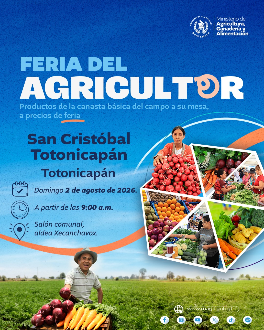 Productos frescos y a buen precio llegarán a San Cristóbal Totonicapán