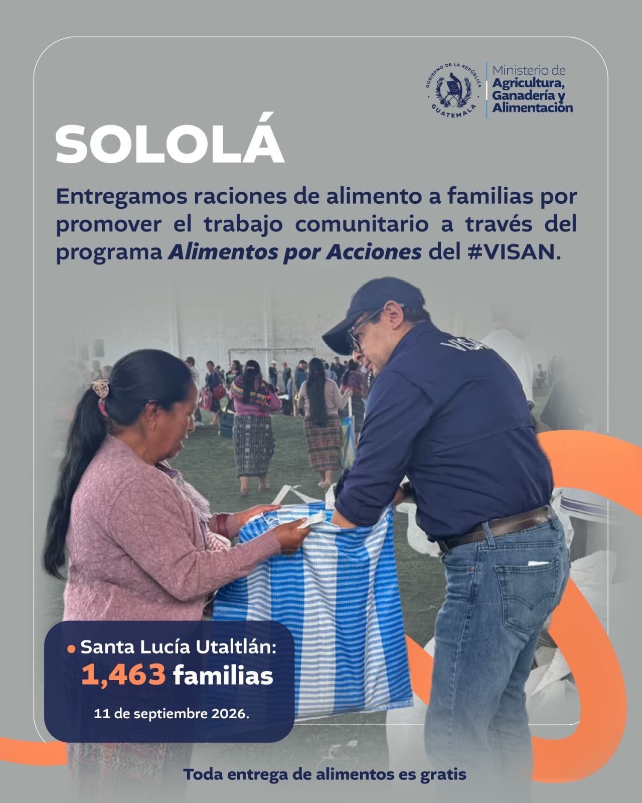 Cada entrega es parte de nuestro compromiso con la población y llega de la mano del MAGA.