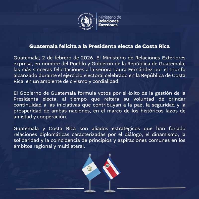 Comunicado del MINEX