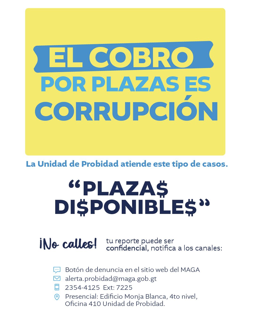 El cobro por plazas es corrupción