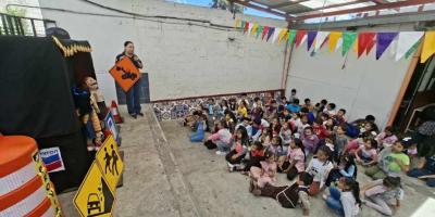 Paco y Lulú llevan seguridad vial a niñez de Villa Nueva