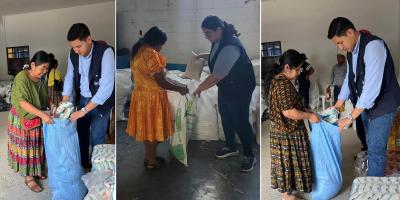 Familias de Chiquimula y Alta Verapaz reciben alimentos por acciones comunitarias