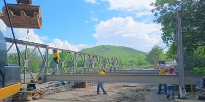 Inicia montaje del puente modular Güijo para recuperar la conectividad en la CA-9 Norte