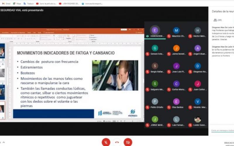 Instrucción de forma virtual sobre seguridad vial
