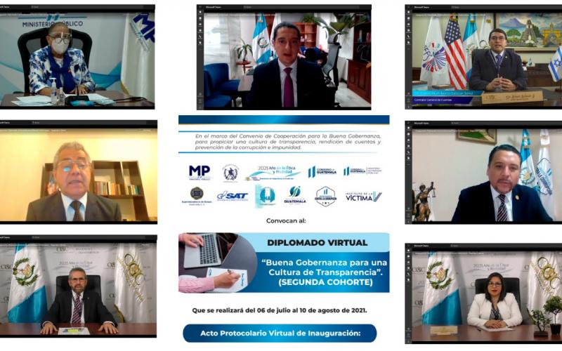 Inauguración del diplomado interinstitucional virtual “Buena Gobernanza para una Cultura de Transparencia”.