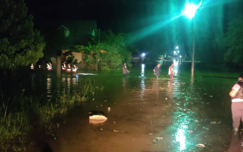 Inundación en Chahal, Alta Verapaz.