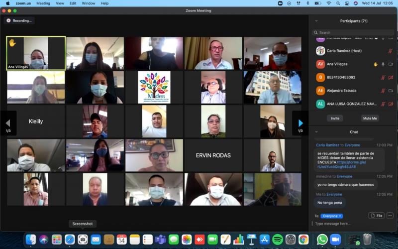 Reunión virtual sobre Plan de Desarrollo de Capacidades