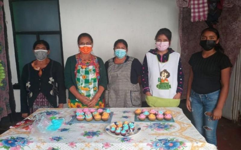 Las beneficiarias realizaron algunos eventos comerciales cumpliendo los protocolos de bioseguridad por la pandemia.
