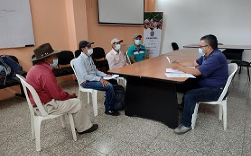 Campesinos anuentes al proceso de liquidación de capital de trabajo