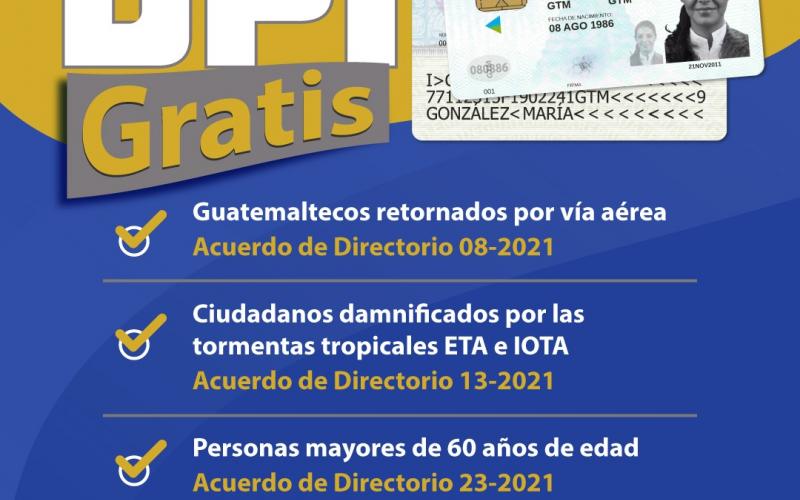 Gratuidad del DPI