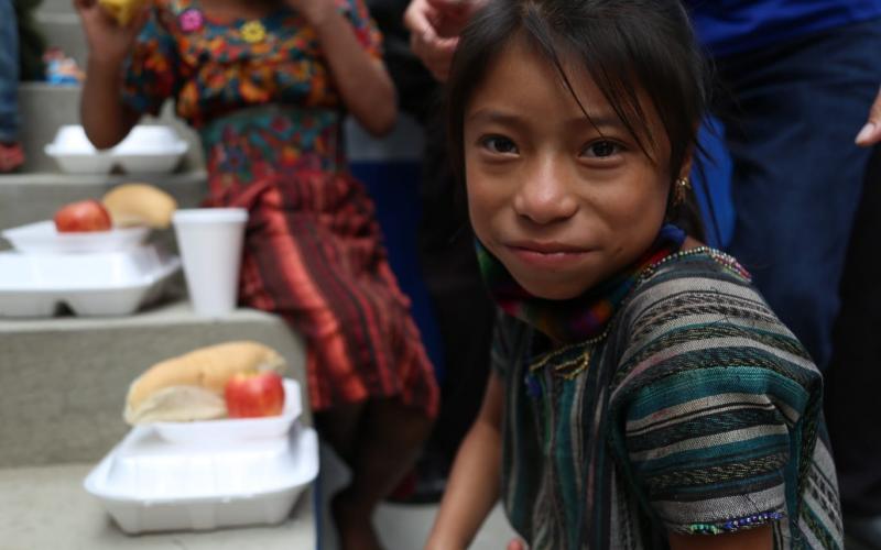 Usuaria de Comedor Social en San Juan Sacatepéquez, Guatemala