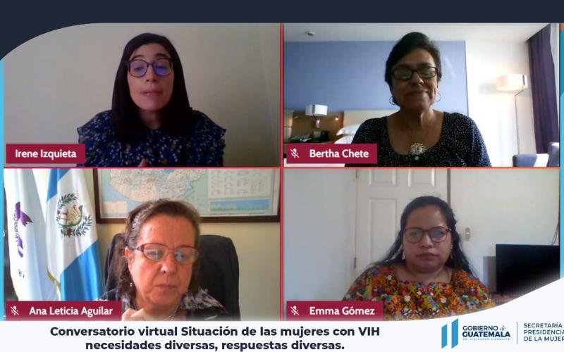 Secretaria Presidencial de la Mujer en conversatorio junto a ONUSIDA LATINA