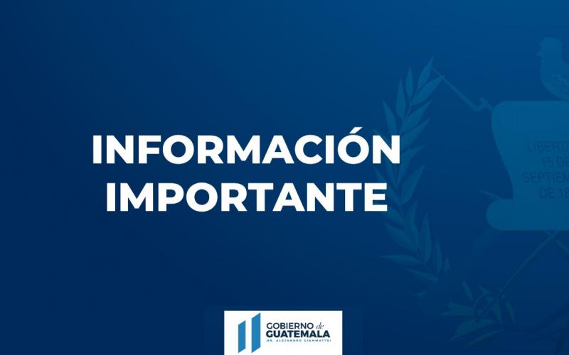 INFORMACIÓN IMPORTANTE