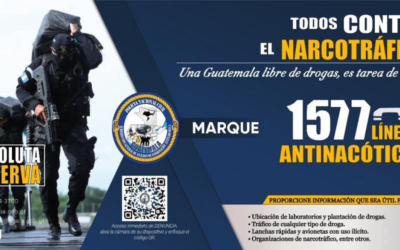 Fortalecen Línea Antinarcótica 1577