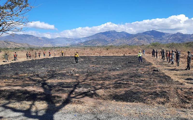 Tercera Brigada de Infantería se capacita en técnicas básicas para el control de incendios forestales