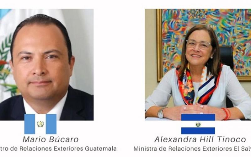 Cancilleres de Guatemala y El Salvador conversan sobre seguridad, comercio y migración