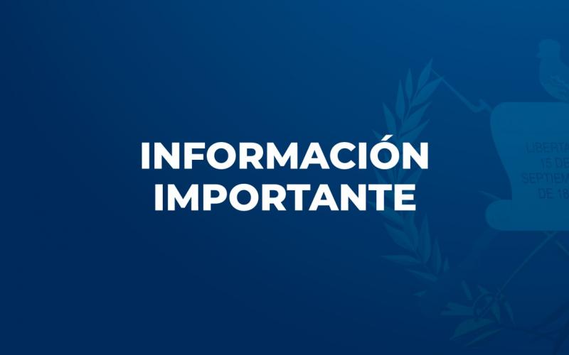 INFORMACIÓN IMPORTANTE