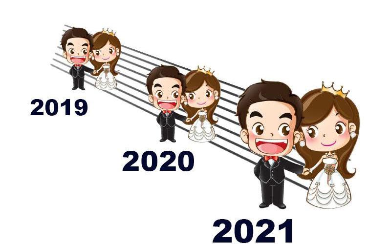 INSCRIPCIÓN DE MATRIMONIOS EN 2021 SUPERA A LOS DOS AÑOS ANTERIORES 