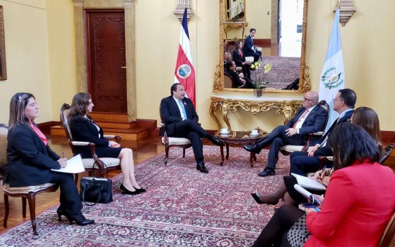 Guatemala y Costa Rica destacan liderazgo a niveles regional y multilateral 