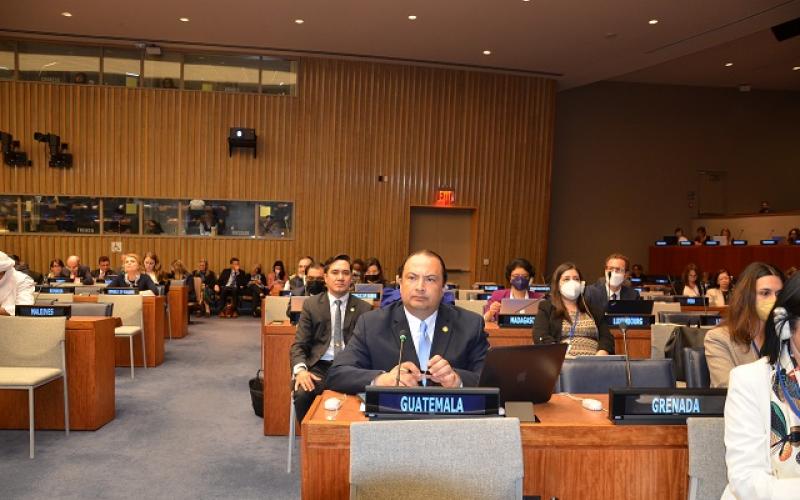 Canciller Mario Búcaro participa en el primer Foro de Examen de la Migración Internacional, en Nueva York, EE. UU.