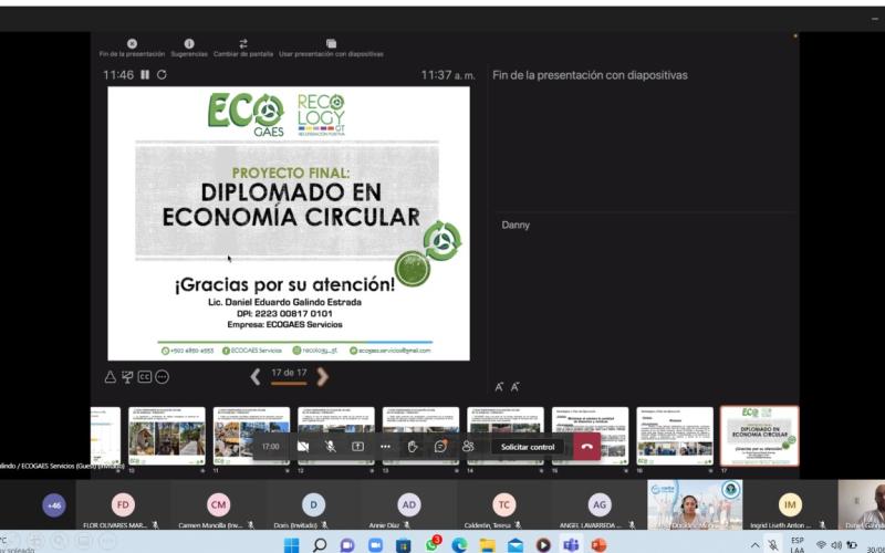 Diplomado de Economía Circular cumple con el Reglamento 164-2021 del MARN