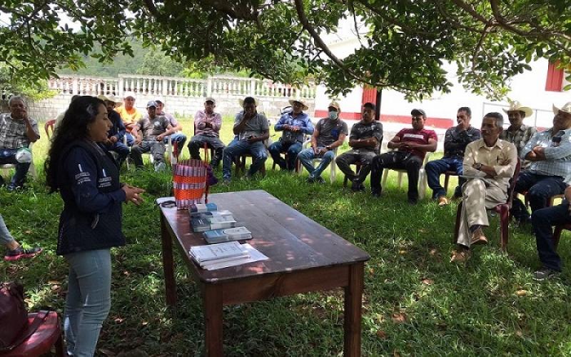 Los productores reciben una capacitación  dentro de la agenda programada.