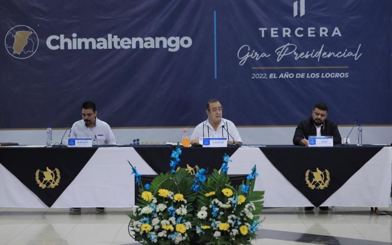 Presidente Giammattei en Chimaltenango