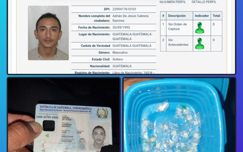 Especialistas de DIDAE detienen a una persona con piedras de crack
