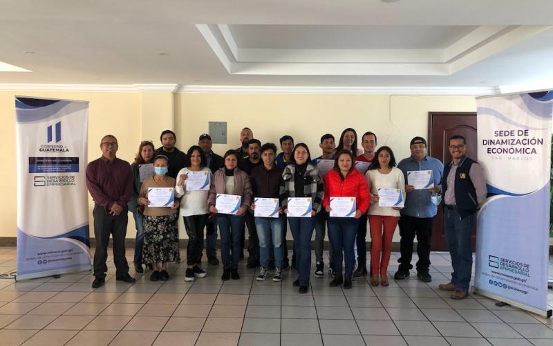 Mipymes de San Marcos reciben capacitación en comercialización