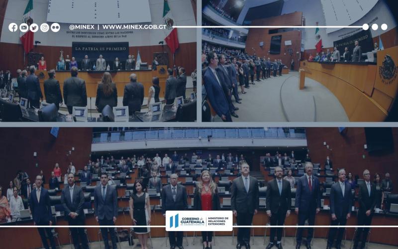 Guatemala participa en celebración del Senado de México por 175 aniversario de relaciones diplomáticas entre ambos países