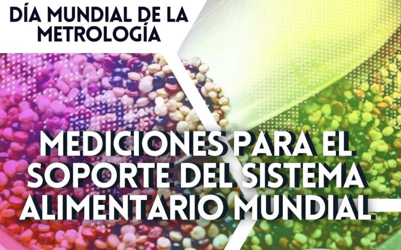 Afiche de invitación sobre mediciones para el soporte del sistema alimentario mundial