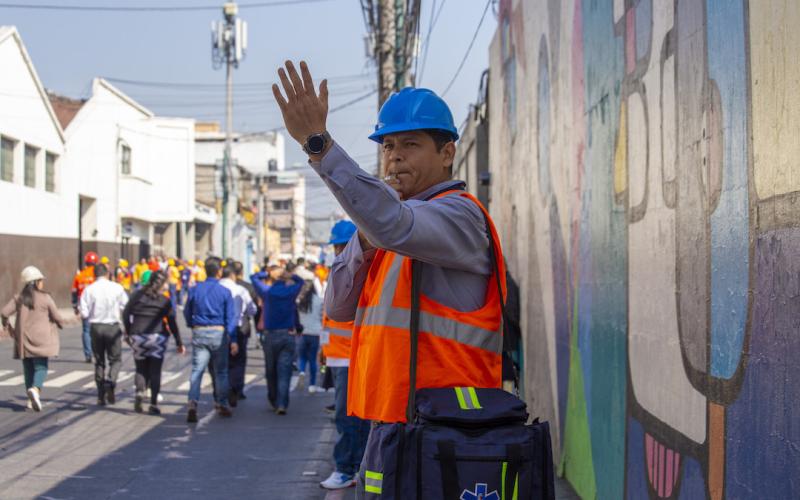 Ministerio de Finanzas participa en Macrosimulacro 2024