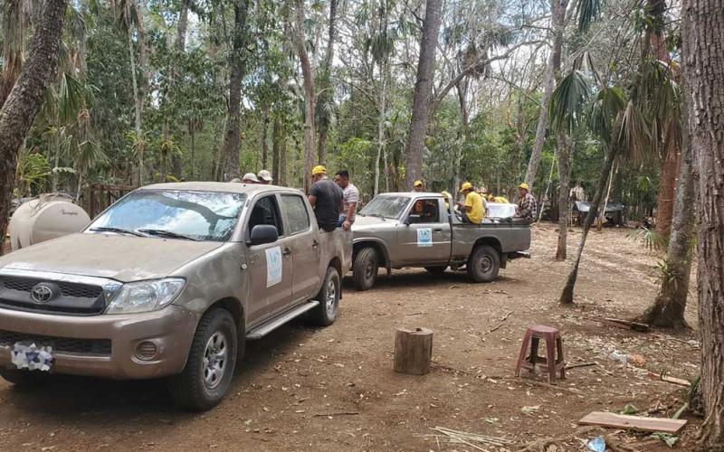 Continúa apoyo logístico en el combate de incendios forestales en Petén 