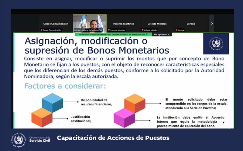 La capacitación de acciones de puestos fue virtual