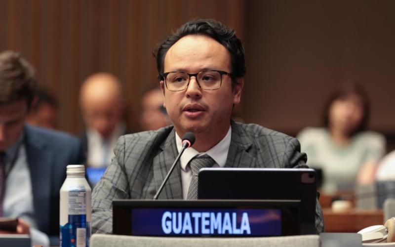 Allan García fue el representante de Guatemala durante el foro. 