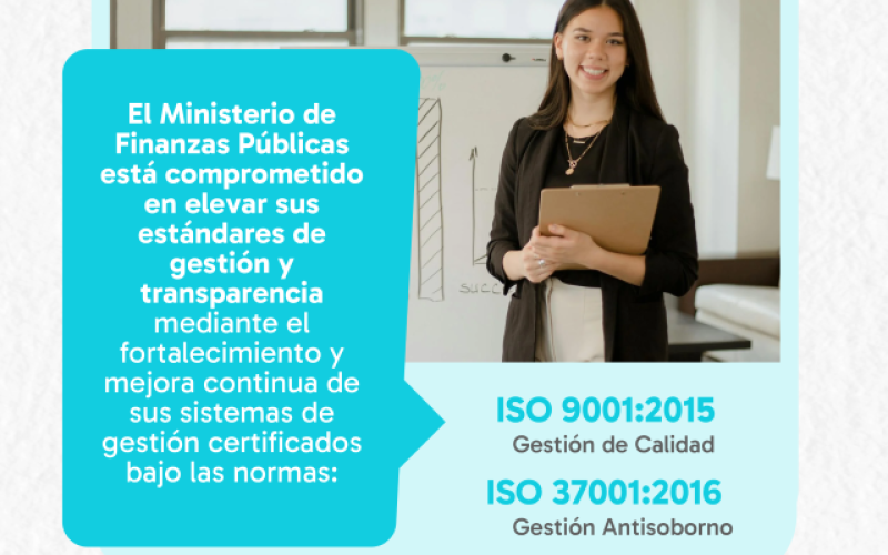 Minfin destaca la importancia de los sistemas de Gestión de Calidad y Antisoborno