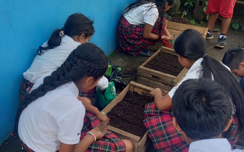 En San Marcos dan seguimiento a los huertos escolares
