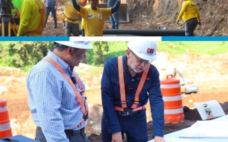 Ministro de Comunicaciones supervisa avances en la autopista Palín-Escuintla
