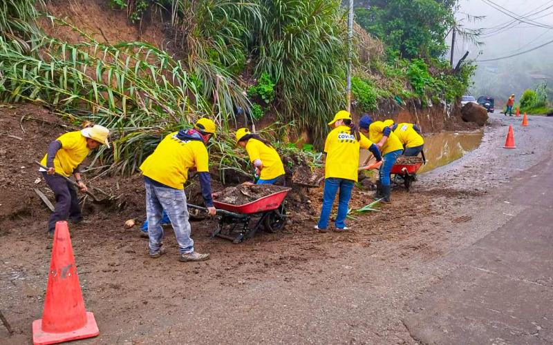 COVIAL responde de forma inmediata a derrumbe en San Pedro Sacatepéquez, Guatemala