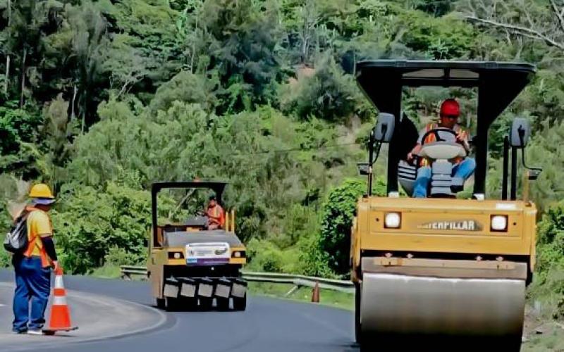 Rehabilitación vial  San Cristóbal–La Conora alcanza el 87% de avance físico