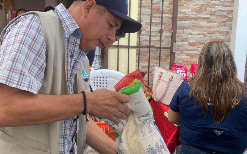 Inició entrega de alimentos a familias vulnerables de Samayac