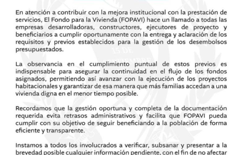 Empresas Desarrolladoras, Constructores, Ejecutores de Proyecto y Beneficiarios