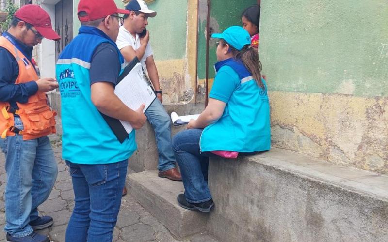 CIV inspecciona viviendas de familias damnificadas por los eventos sísmicos en Santa María de Jesús, Sacatepéquez