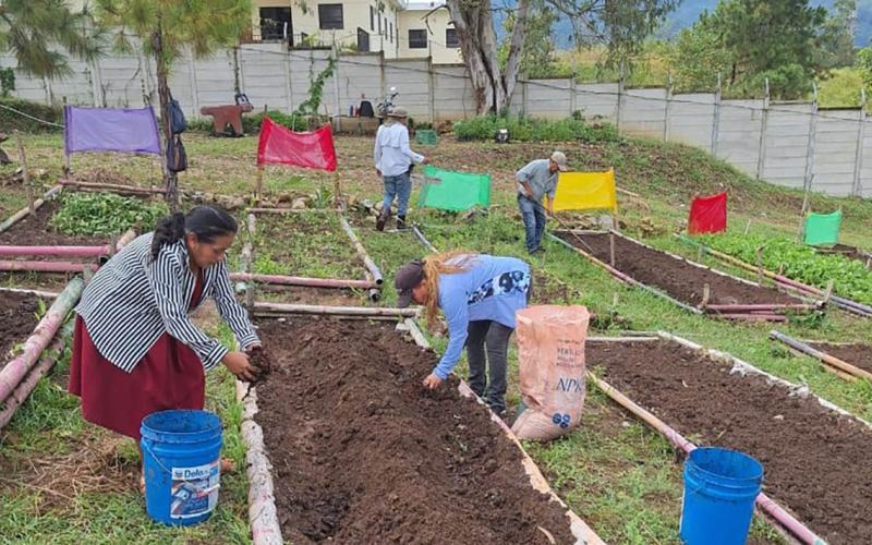 Nueva siembre fortalece huerto comunal en Esquipulas 