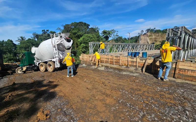 Covial efectúa obras de acceso para habilitar puente en Cito Zarco