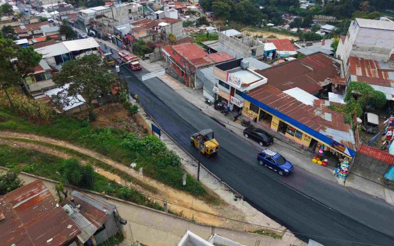 Tramo renovado: Covial concluye recapeo entre la ciudad capital y San Pedro Sacatepéquez