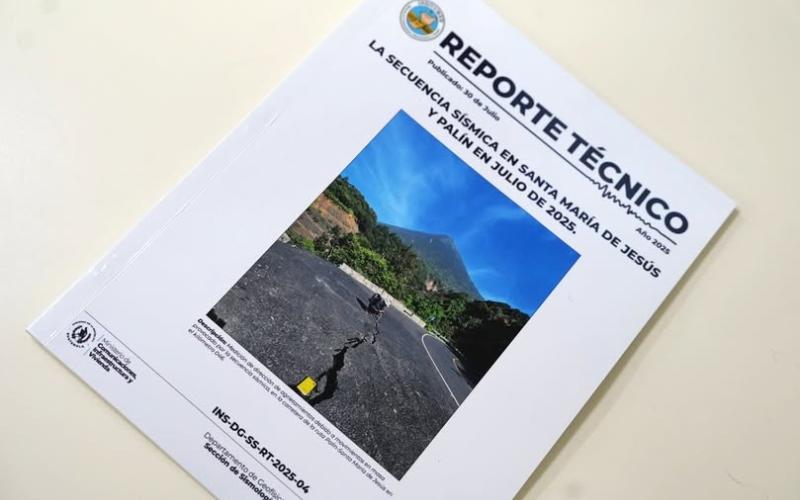 Entrega oficial del Informe Técnico de la Secuencia Sísmica en Santa María de Jesús y Palín, Sacatepéquez